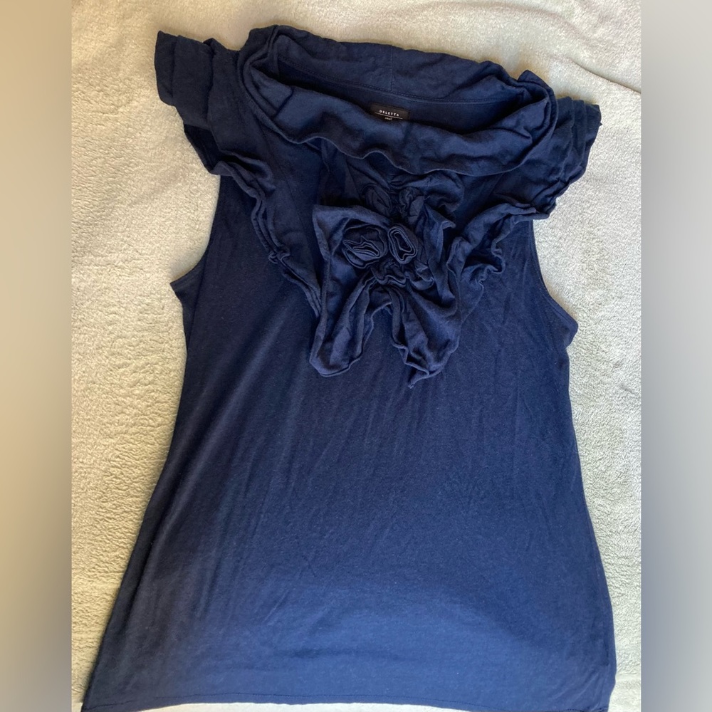 Anthropologie Deletta navy blue t-shirt